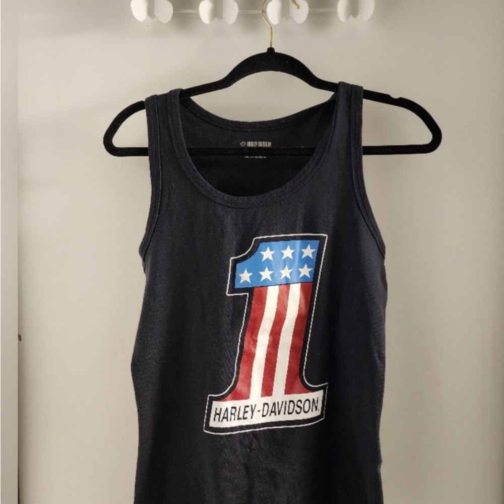 Harley-Davidson Black Tank with Patriotic Graphic